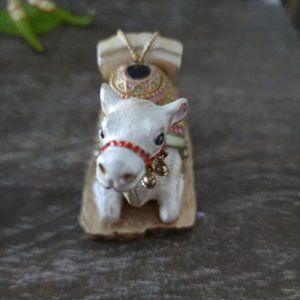 RUCINNI ENAMEL CAMEL TRINKET BOX WITH SWAROVSKI CRYSTALS